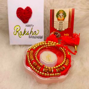 Royal Trio Rakhi Gift Box (3-Fold Rakh