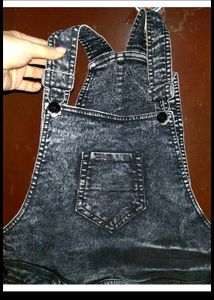 Denim Overalls T Shirt Set