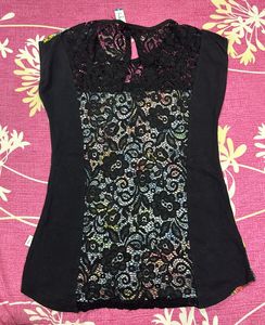 Multicolour Netted Back with Red Inner Top