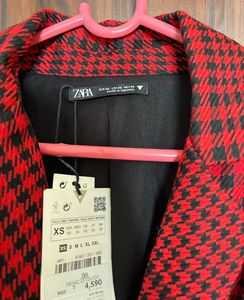 ZARA Houndstooth Blazer Dress with inbuilt skort.