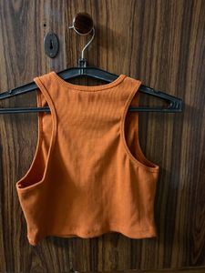 Orange Crop Tank Top