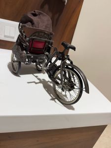 Vintage Metal Rickshaw Sculpture
