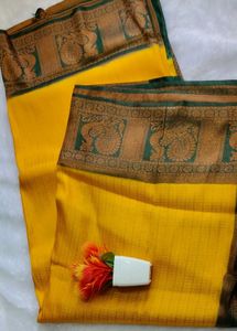 Elegant Yellow Silk Saree