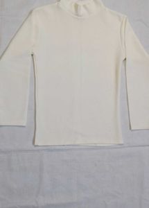 White Turtle Neck Tshirt