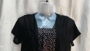 Black Top and Shrug Set