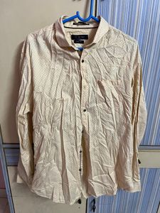 Tom Trends Orange Small Print Shirt XL Size