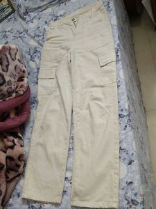 Beige Cargo Pants
