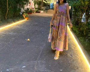 Paisley Print Maxi Dress