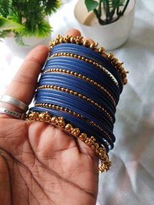 Blue &amp; Gold Bangle Set
