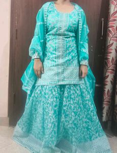 it's totally new ....awesome kurta lengha set.