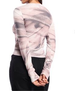 Graphic design print long sleeves top