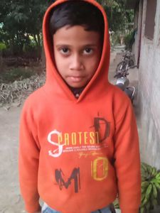 Orange Graphic Hoodie for Boys