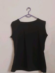 Embellished Blue Knit sweater cardigan and black s