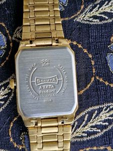 Gold Titan Sonata Men&#39;s Watch