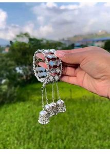 Navratri Bangle Bracelet Oxidized