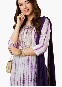 Elegant purple kurta set