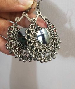 2 Earrings Combo, Oxidised Silver Earring