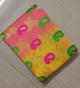 108)Pure Ikkat Jamdani Saree