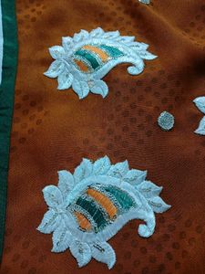 Elegant 😍 Brown Paisley Saree