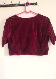 Velvet Red Blouse