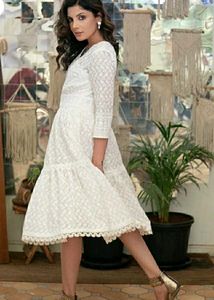 White Embroidered Dress