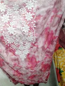 Pink Embroidered Kurta