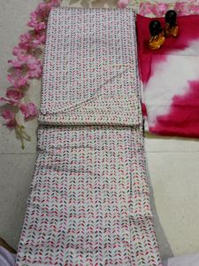 Unstitched Cotton Suit With Bottom And Dupatta. No Coins ❌ Only Cash ✅
