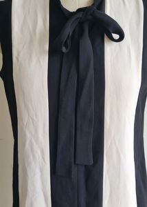 Black N White Formal Shift Dress,