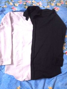 black and white combination shirt one free Gift🎁