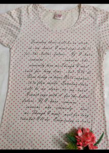 🆕 Polka Dot Tee with Text