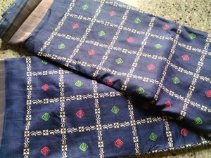 New Blue Saree With Blouse