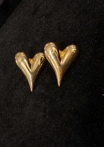 Heart Shape Gold Toned Earrings