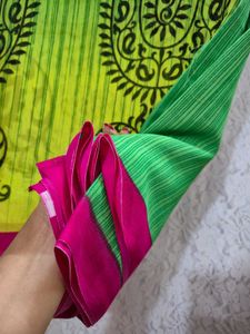 Elegant Green Printed Saree