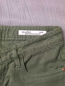 Green Wide Leg Jeans