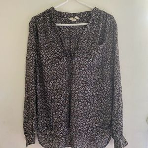 Floral Print Long Sleeve Blouse