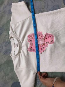 Beautiful White Party Top For 8-10 Years Girl