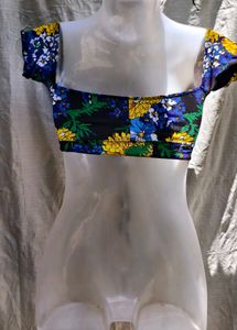 FLORAL PRINT CROP TOP