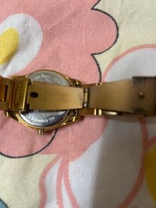Authentic Fossil Rose Gold Watch with Crystals