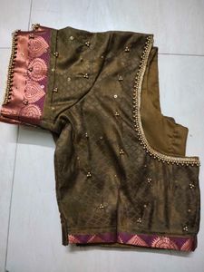 Offer 💥Silk Saree With Aari Blouse