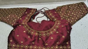 Embroidered Maroon Blouse