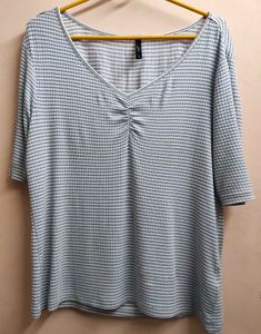 Striped V-Neck Top