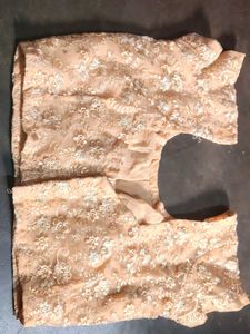 Blue &amp; Gold Embroidered Fabric🩵💛