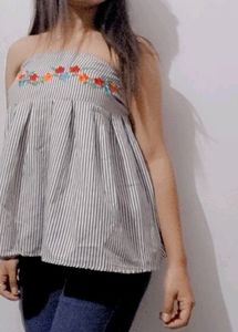 Off Shoulder Crop Top