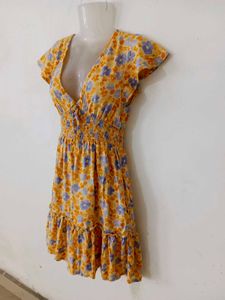 YELLOW FLORAL DRESS