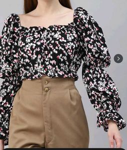 Floral Print Crop Top