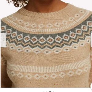 Weatherproof Vintage Ladies&#39; Fairisle Sweater, Tan