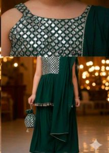 Adorable Green Girls' Kurta Set