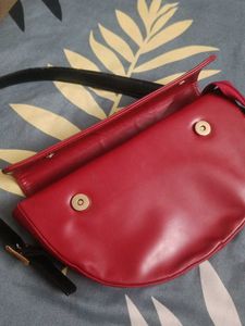 Red Half-Moon Bag