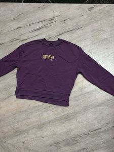Purple 'Believe' Sweatshirt