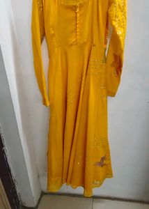 Yellow Anarkali Kurti